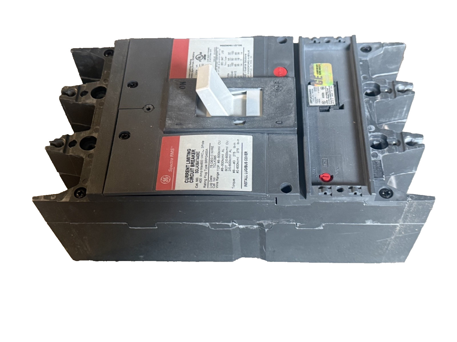 NEW GE SGLA36AT0400 / SGLA36AT4400C 3p 600v 400a 65k Circuit Breaker NEW IN BOX
