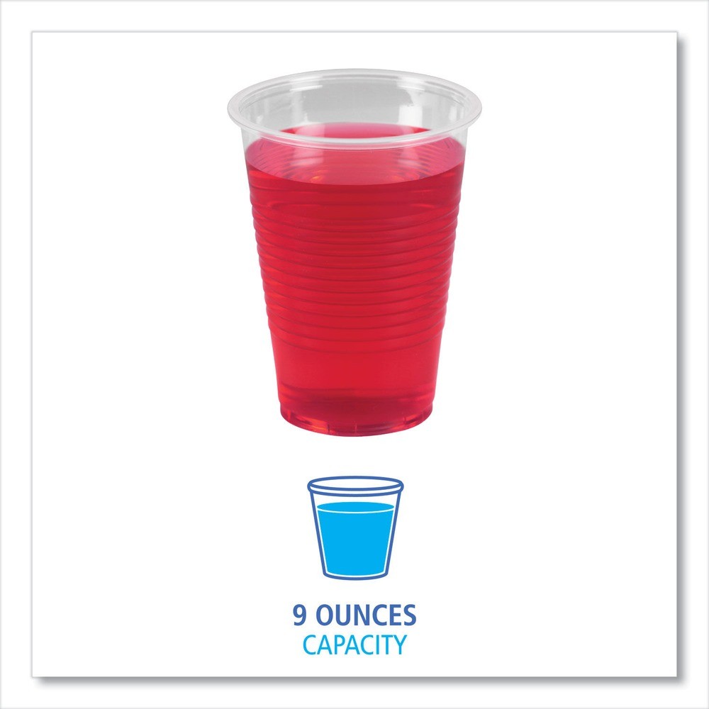 Boardwalk TRANSCUP9CT 9 oz. Polypropylene Cold Cups – Translucent (2500/CT) New
