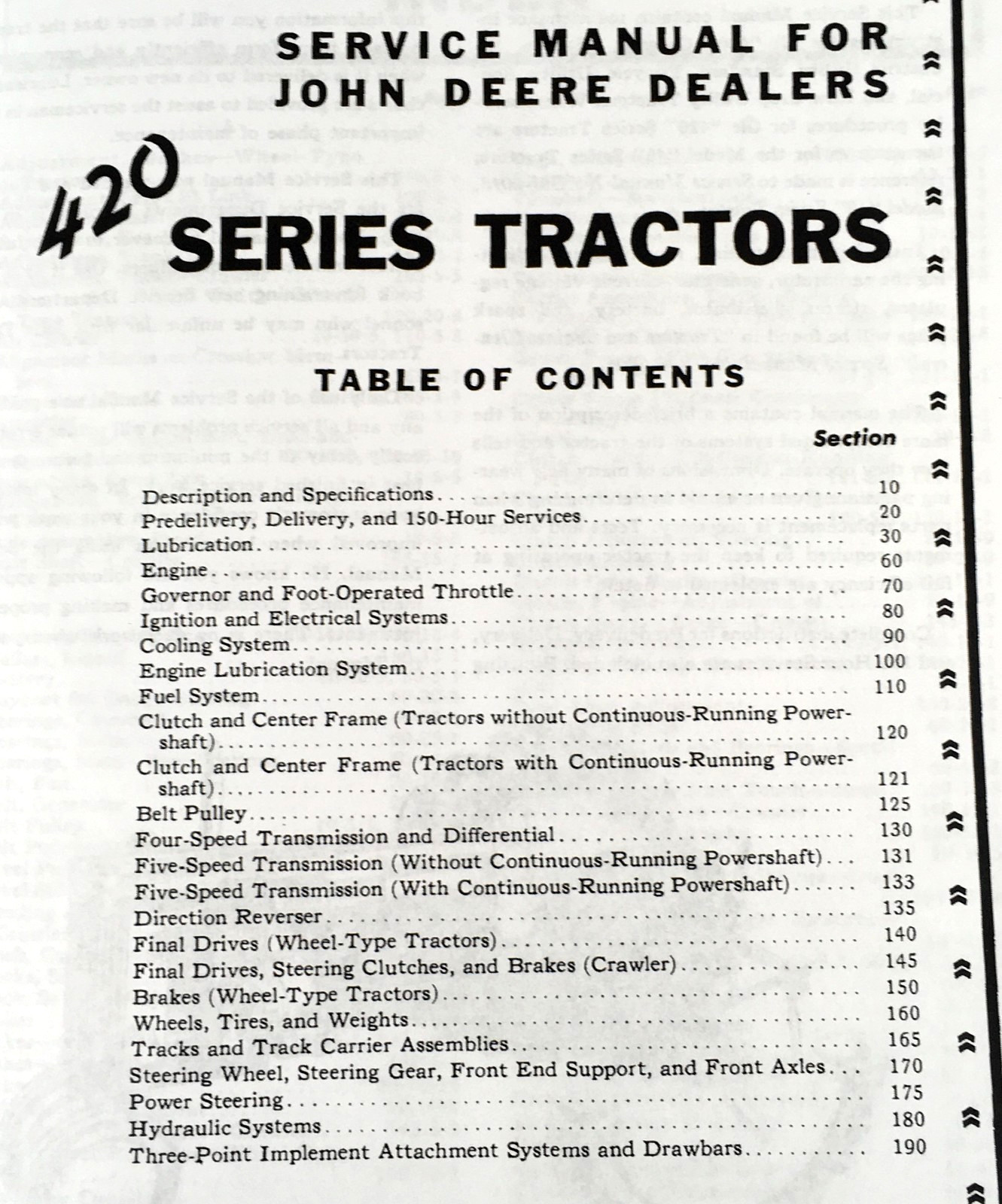 Master Service Manual fits John Deere 420 430 Tractor Technical Repair Shop Book