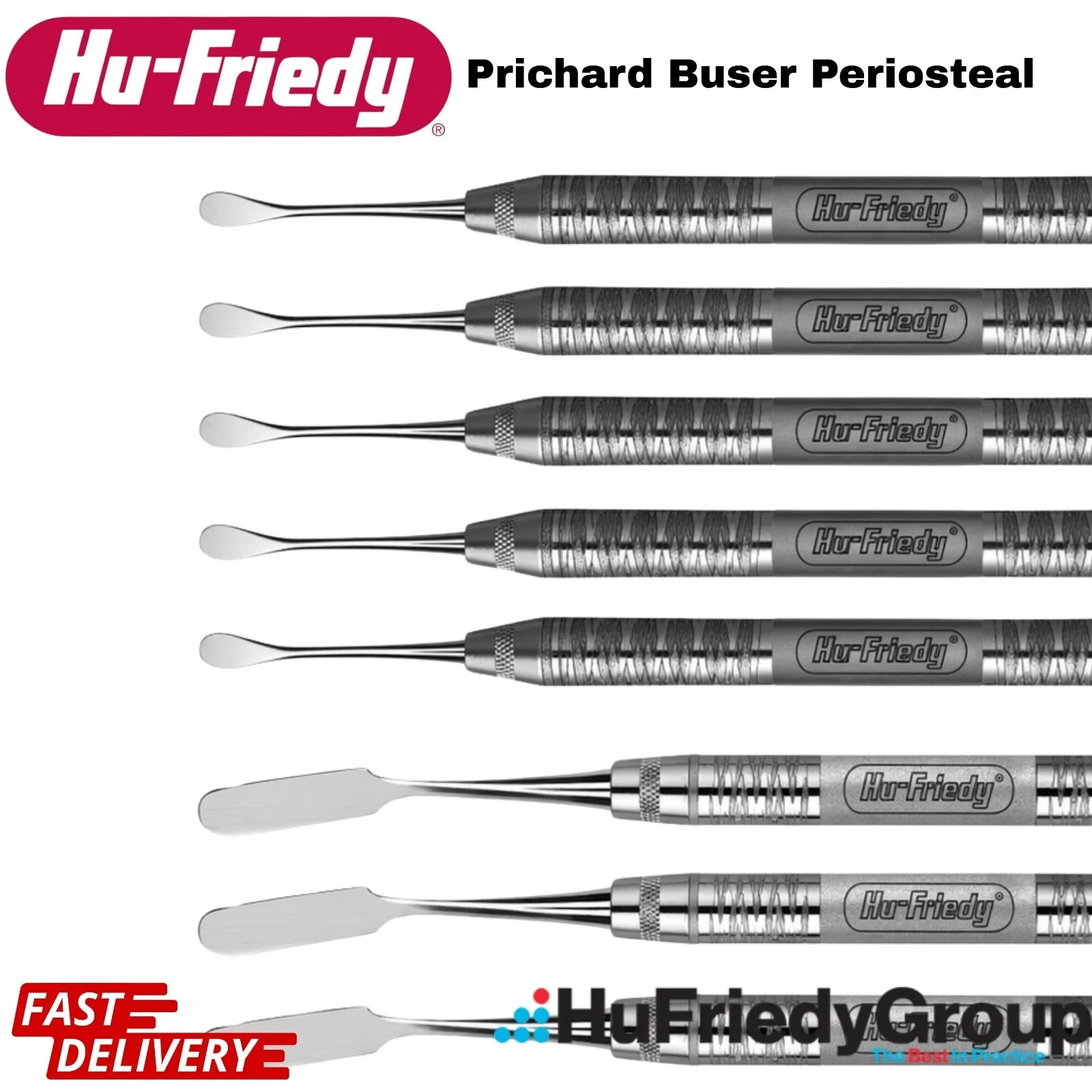 Hu-Friedy Lot of 10 PCs 3 Prichard PPR3S6 & Buser PPBUSER6 Periosteal Elevator