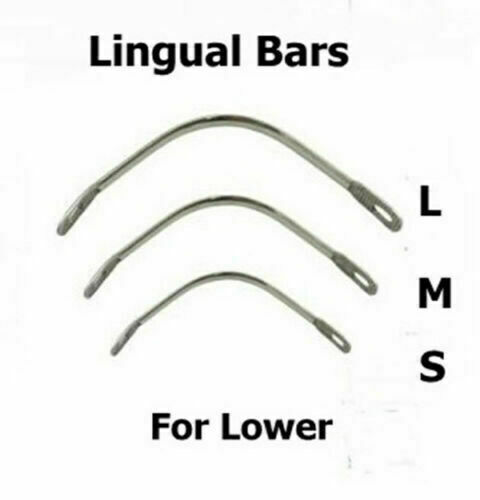 20Pcs Dental Stainless Steel Instruments Lingual Bar/Palatal Bar Stainless S/M/L