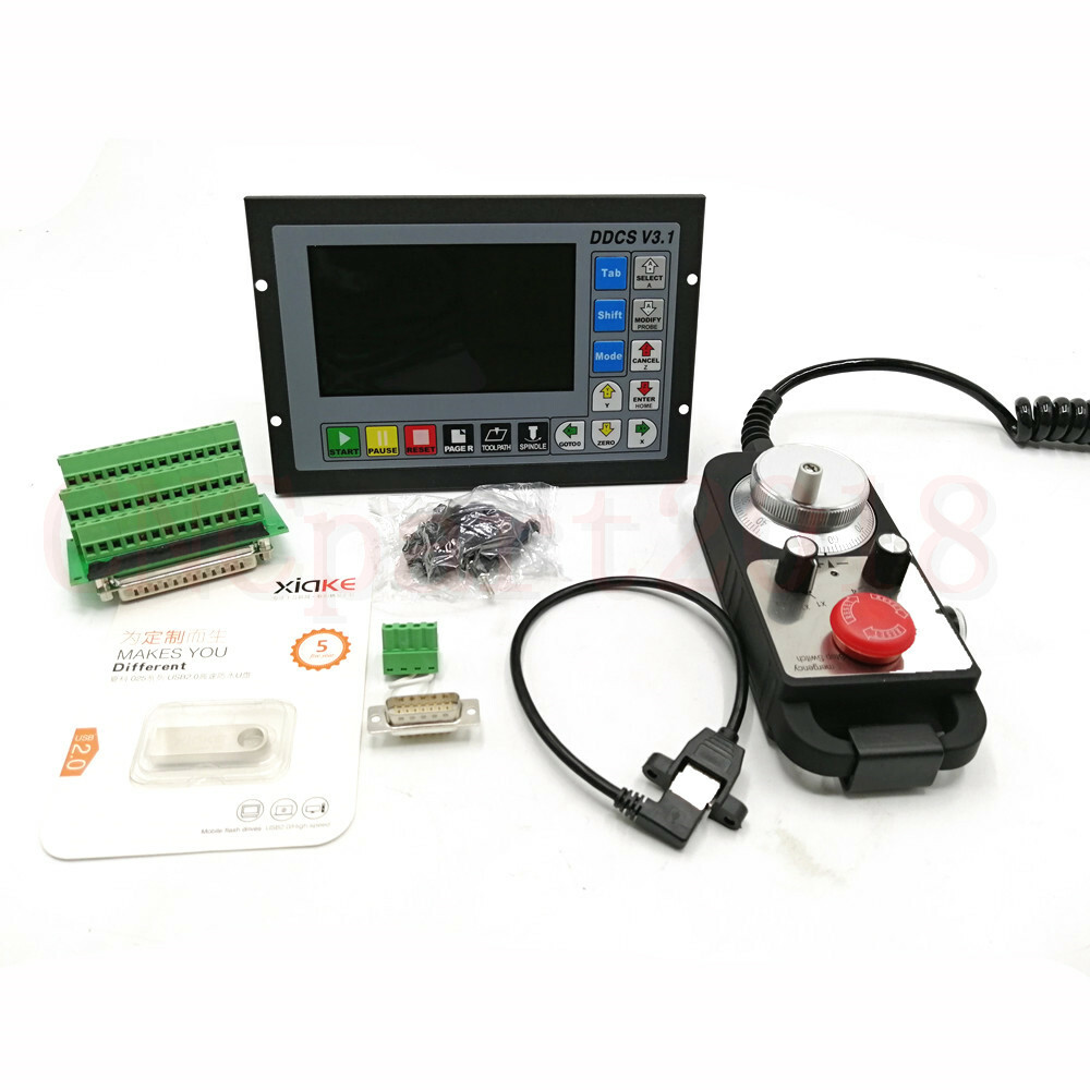 3 Axis CNC Offline Controller 500Khz G Code Control + MPG Handwheel for Router