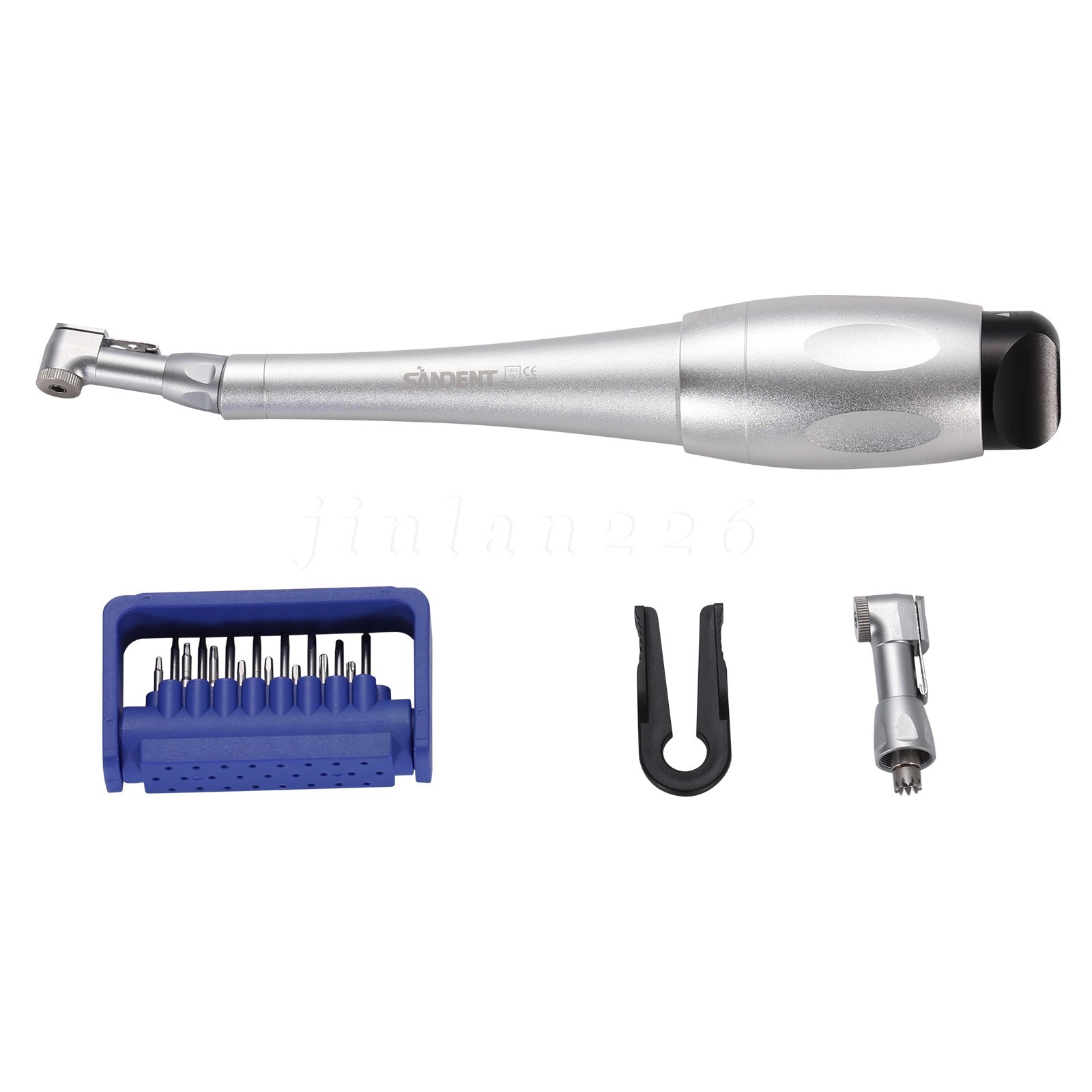 Dental Universal Implant Kit Torque Wrench Contra Angle & 16pcs Drivers Silver
