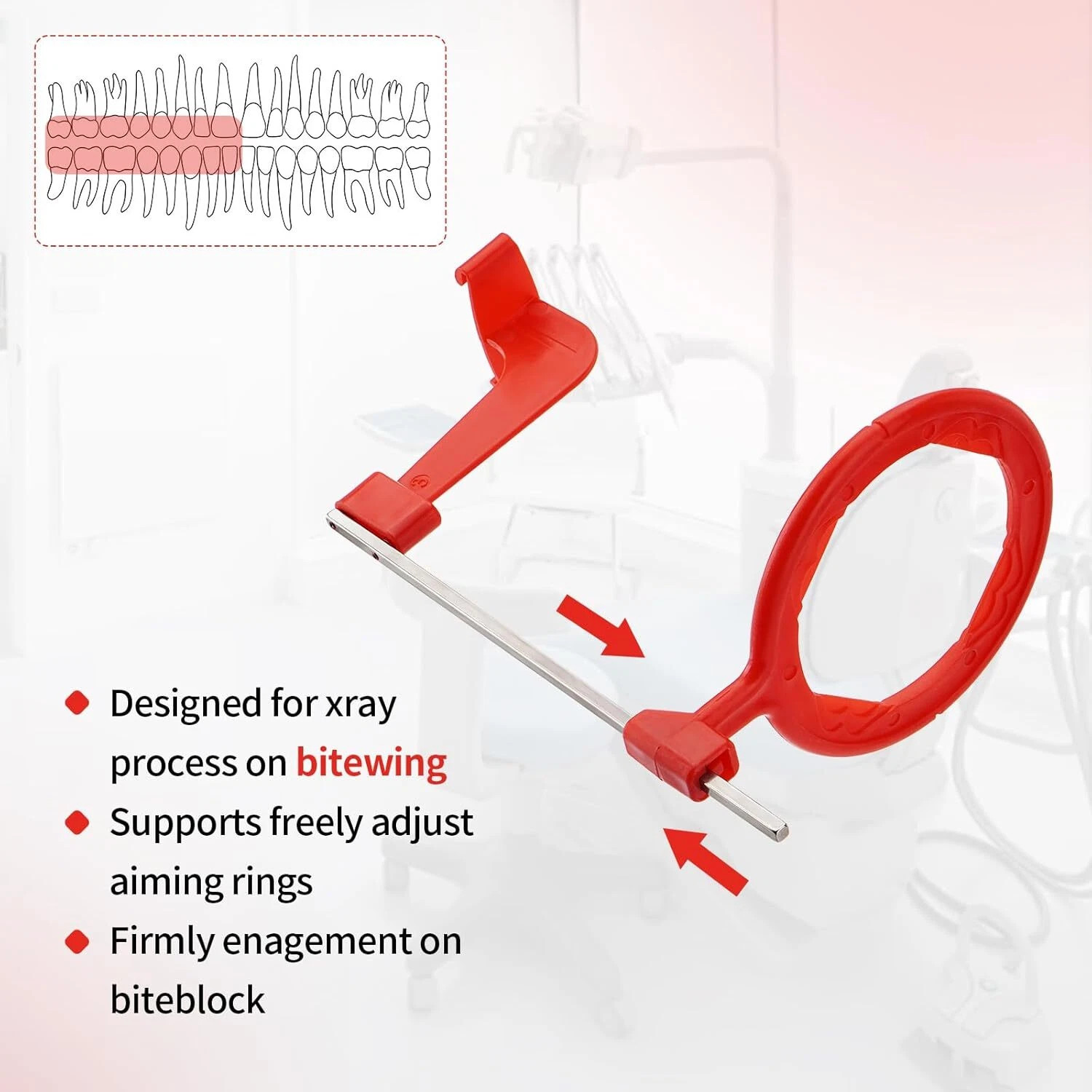 5 Set Dental Sensor Holder Dental XRay Positioning Aiming Ring Bitewing/Anterior
