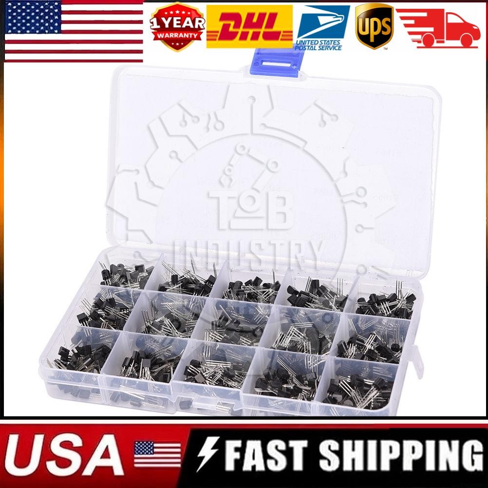 TO-92 Assortment NPN PNP DIY kit 15 value 600pcs Transistor