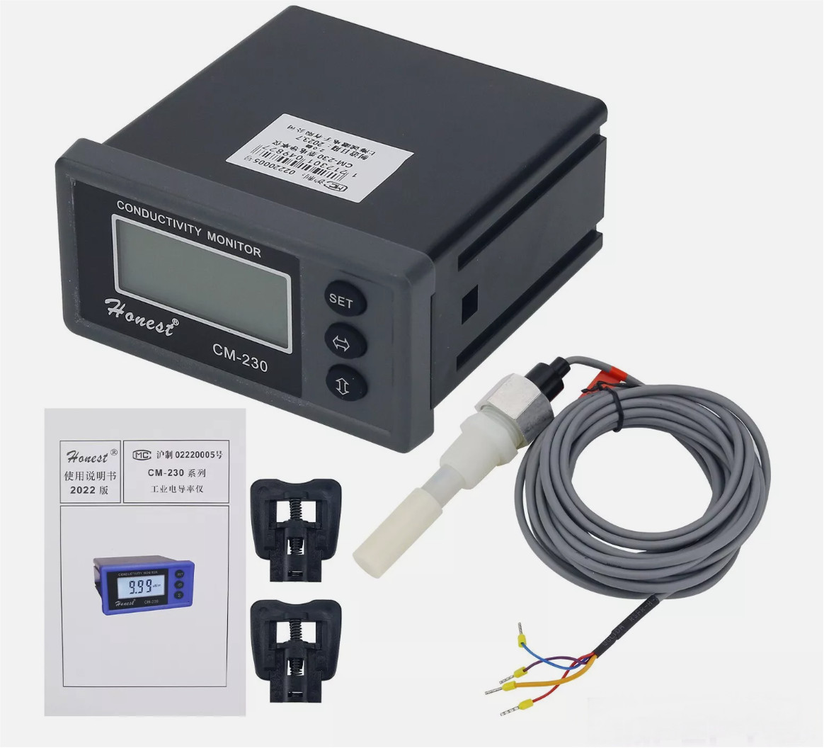 CM-230 Water Conductivity Meter Online Monitor with Plastic Threaded Electrode