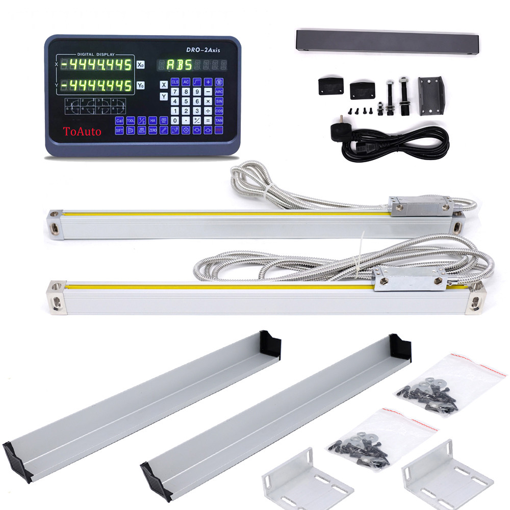 2 Axis Digital Readout DRO Display+12″&36″ TTL Linear Scale Encoder Mill Lathe