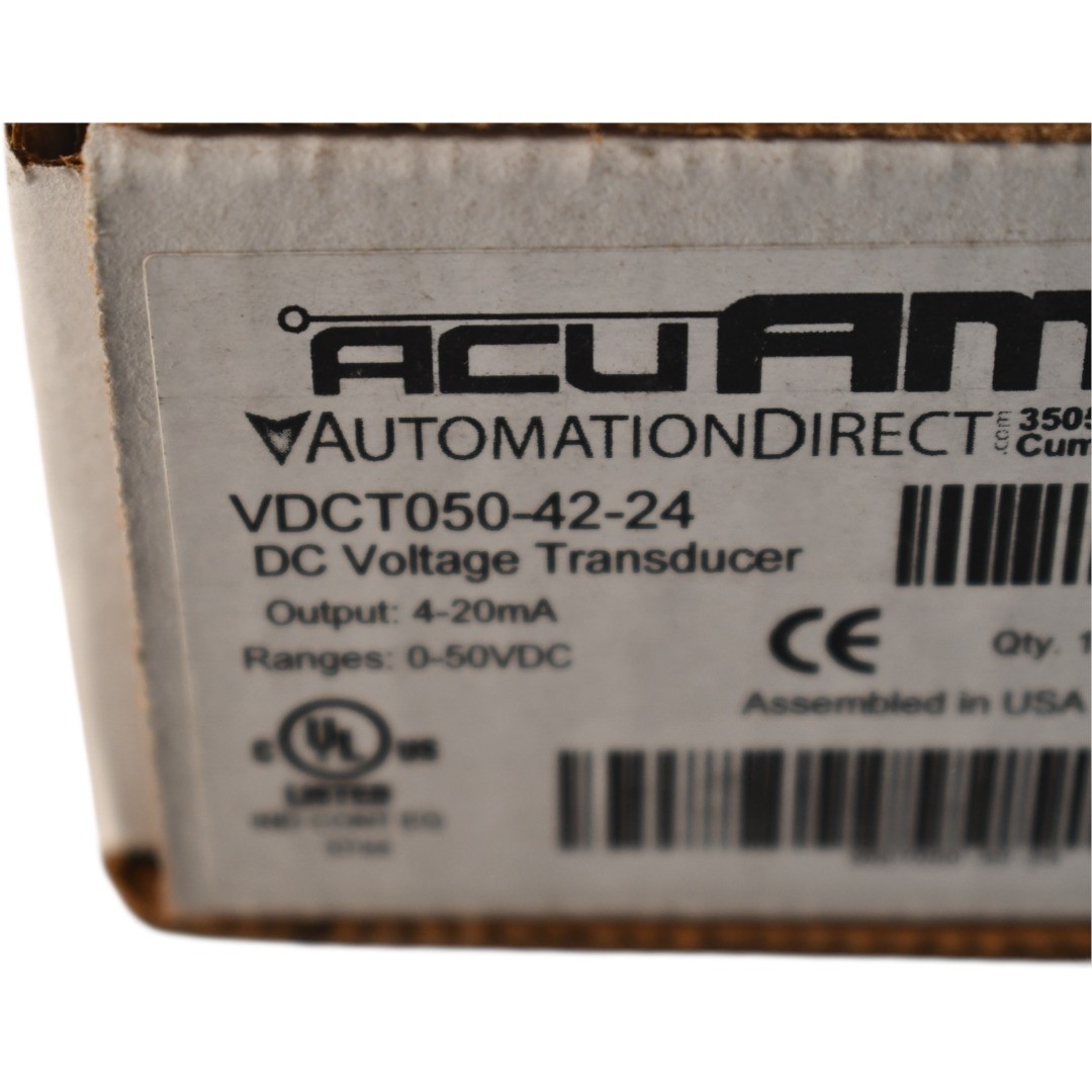 NEW Automation Direct AcuAMP VDCT050-42-24 DC Voltage Transducer 0-50VDC 4-20mA