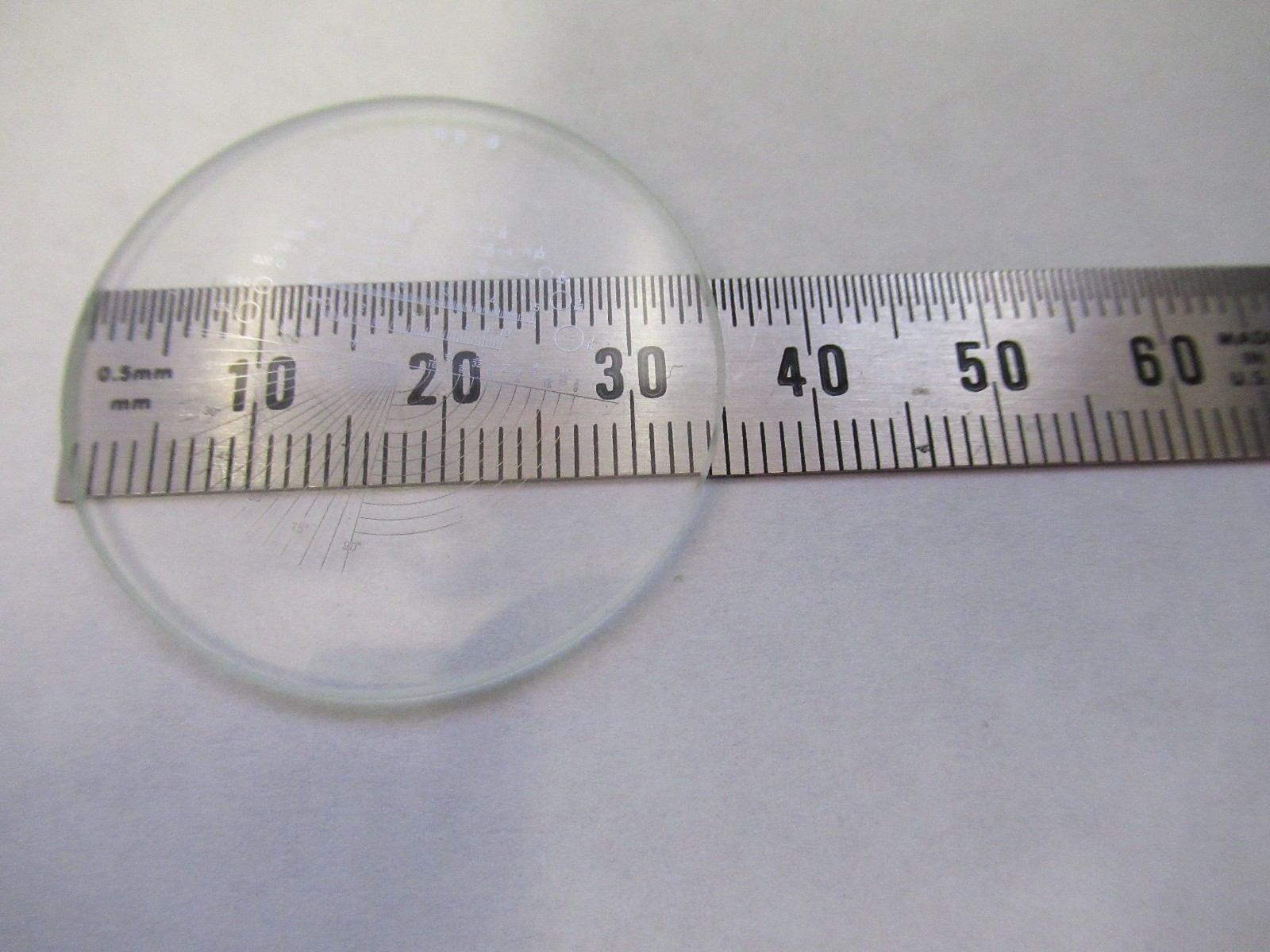 OPTICAL GLASS RETICLE No 5 PATTERN MICROSCOPE PART AS PICTURED U8-A-54