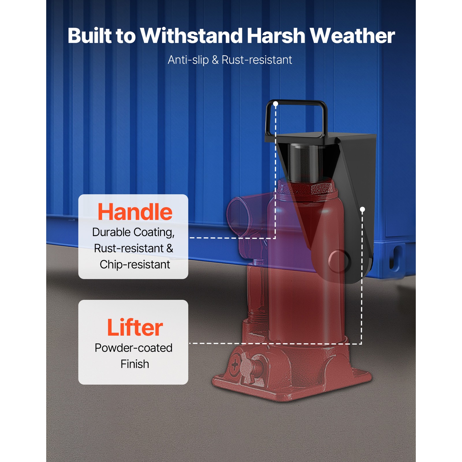 Uimoso 2-Pack Shipping Container Jack Lug with Handle for Leveling and Storage