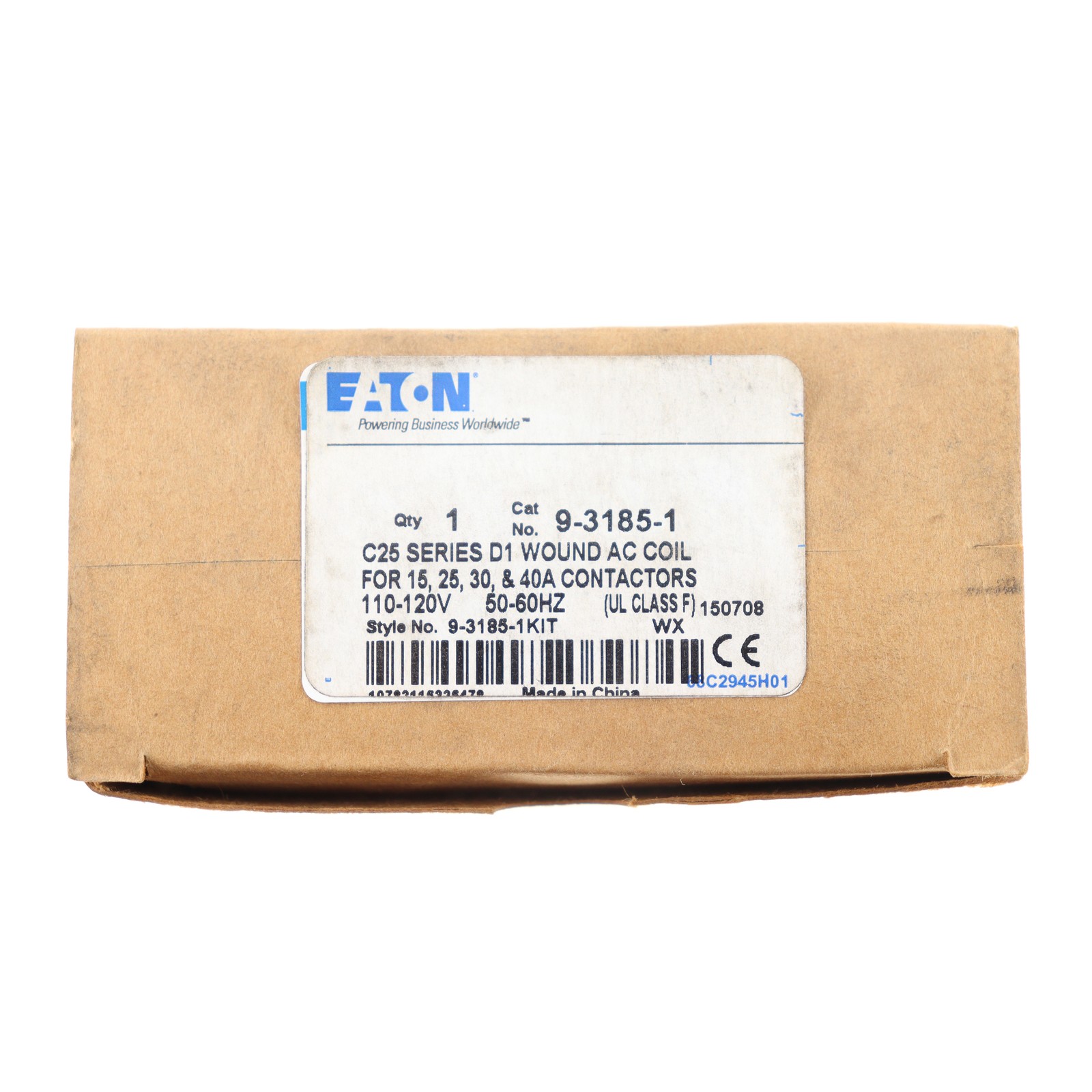 EATON 9-3185-1 MOTOR CONTROL RENEWAL, COIL, 15-40A, 110-120V