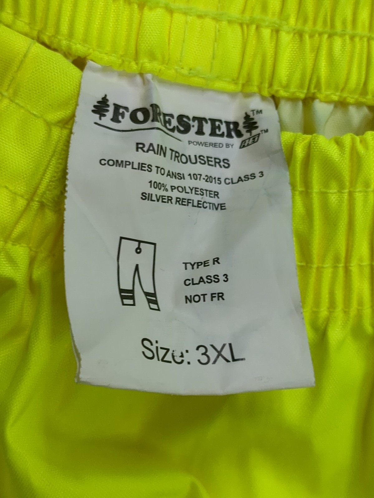 Forester Rainwear Jacket & Trousers Type R Class 3 Not FR XXXL