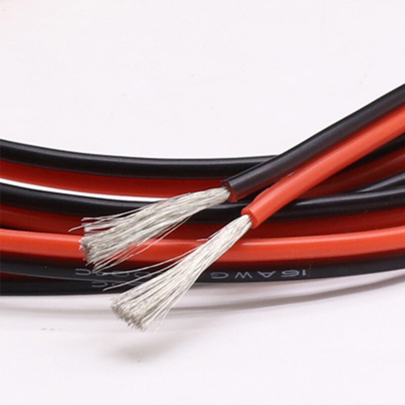 2Pin 8AWG-28AWG Red&Black Silicone Wire Extra Soft Silicone Cable Tinned Copper