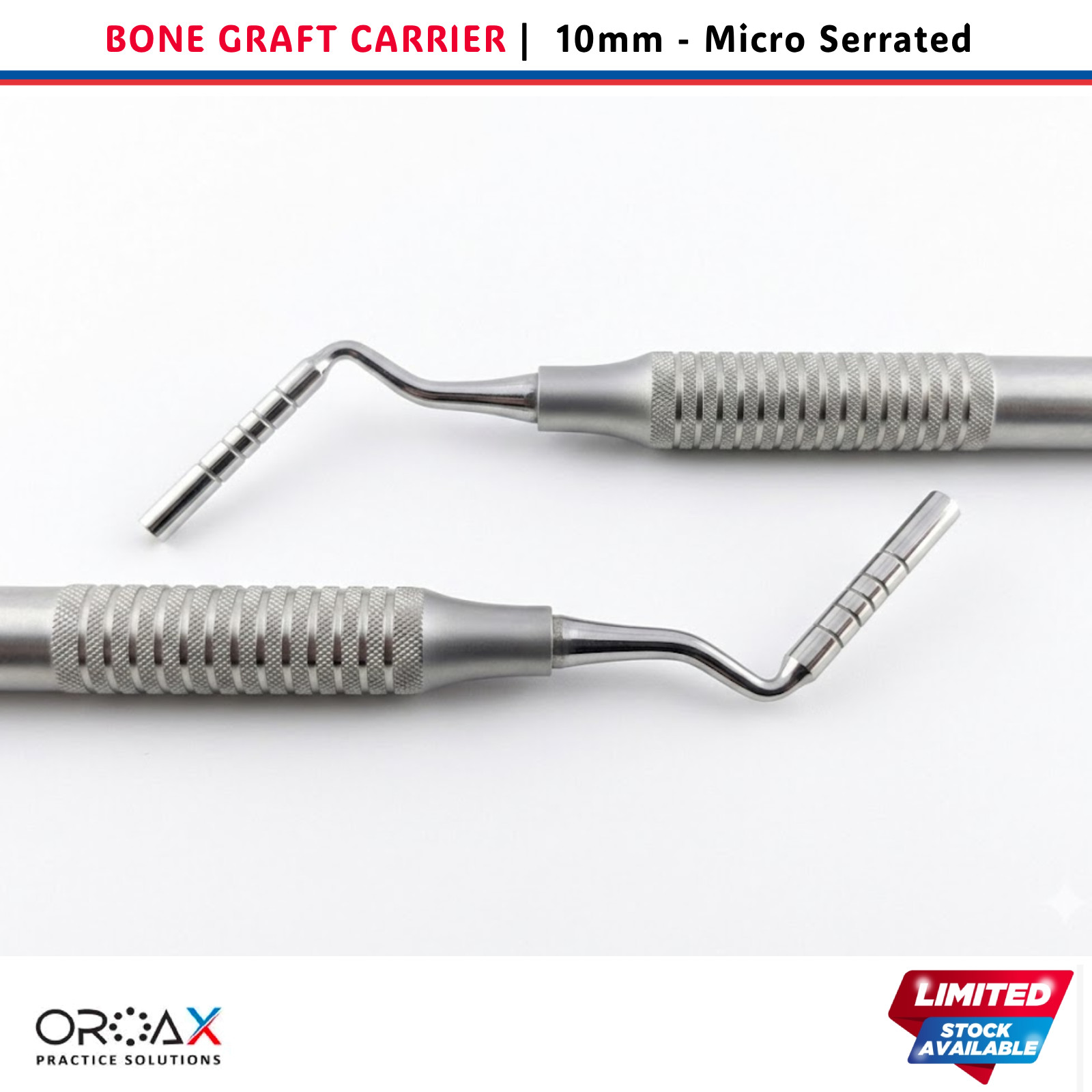 Dental Bone Grafting Plugger Carrier Compactor 10mm Lightweight OROAX