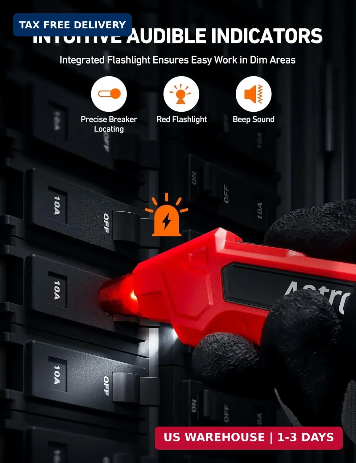 AstroAI Circuit Breaker Finder with GFCI Outlet Tester, Electrical Tester Tool f