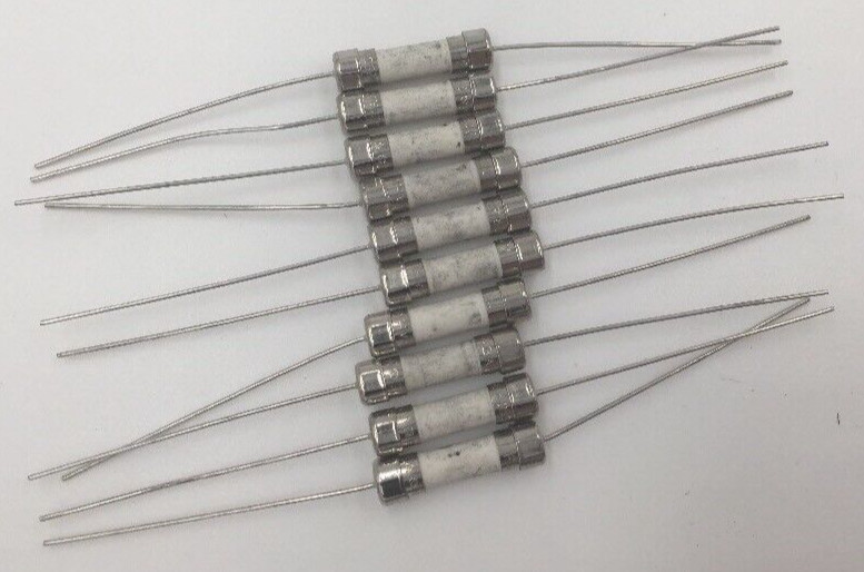 Lot Of (10) LITTELFUSE 6.3A Fast Acting High Breaking Ceramic Fuse 5X20 AXIAL