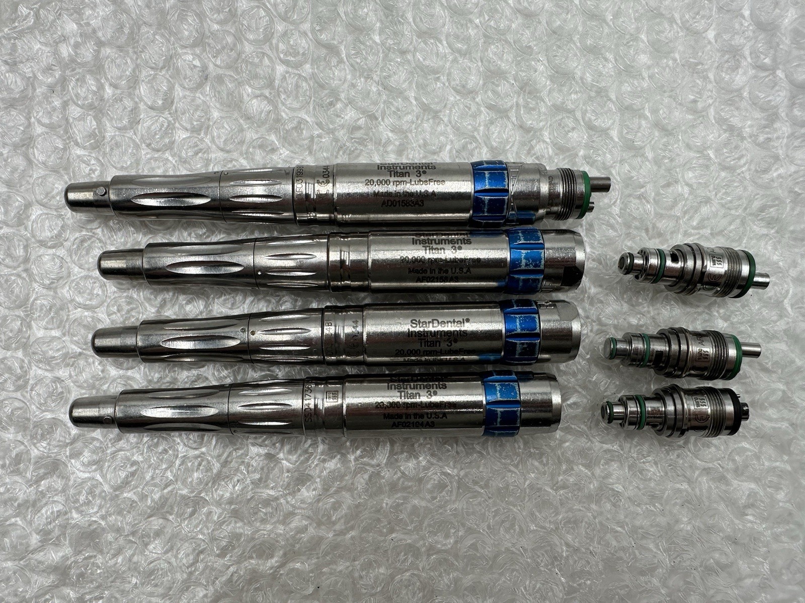 4x Star Dental Titan 3 20k RPM Handpieces- Untested For Refurb Only