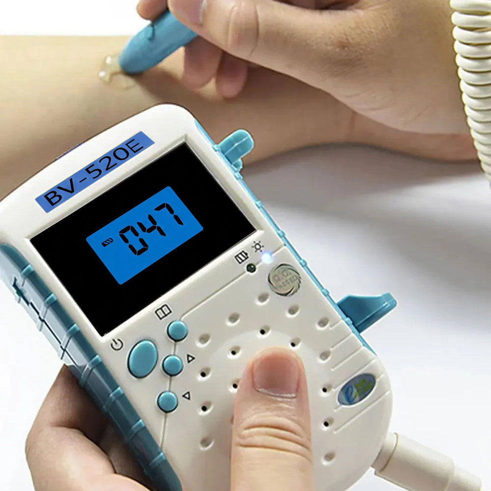 Handheld Vascular Doppler, 8.0MHz Blood Flow Velocity Meter, Portable