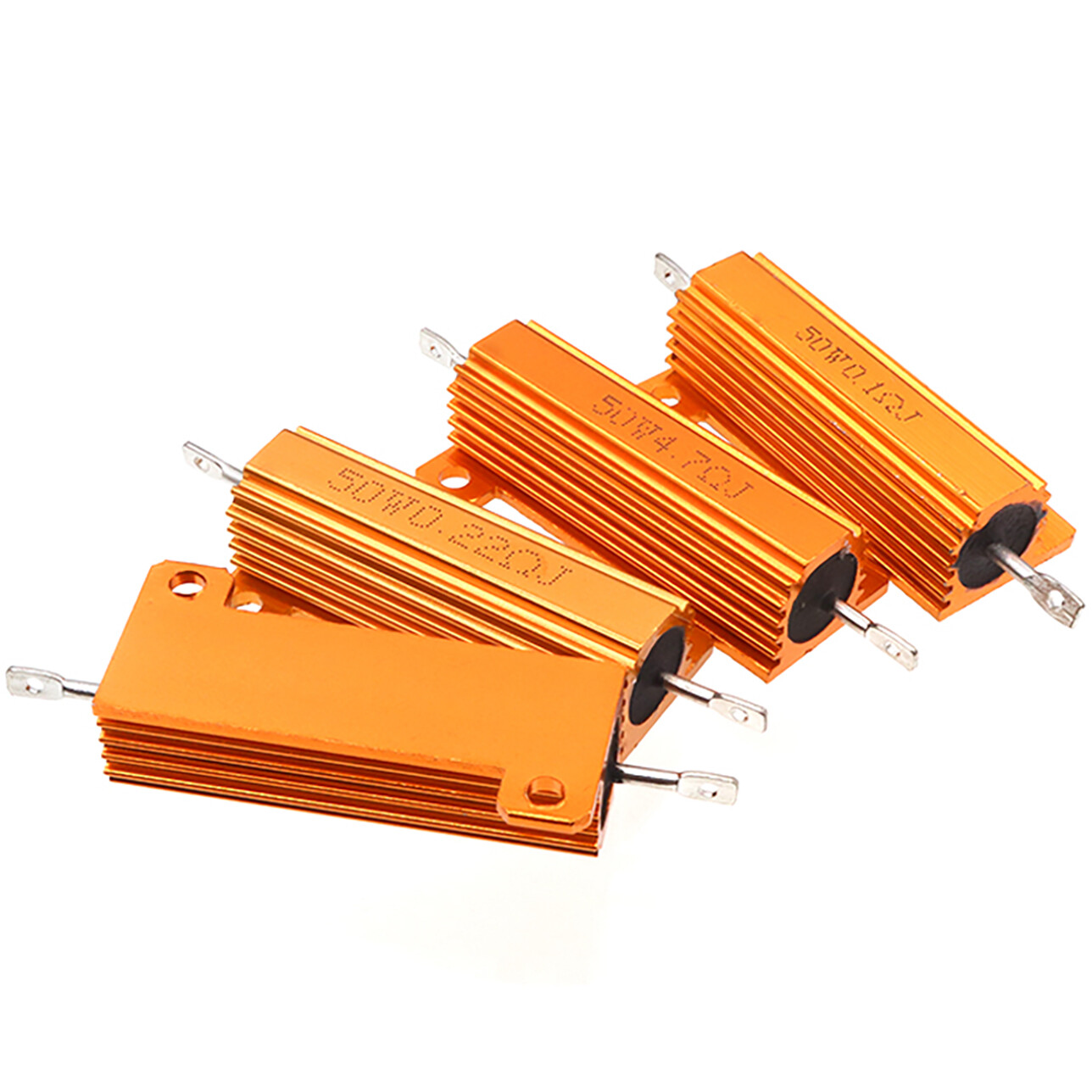 50W RX24 Aluminium Wire wound Power Resistors 5% J 0.01Ω 1Ω 2Ω 3Ω to 300KΩ/Ohm