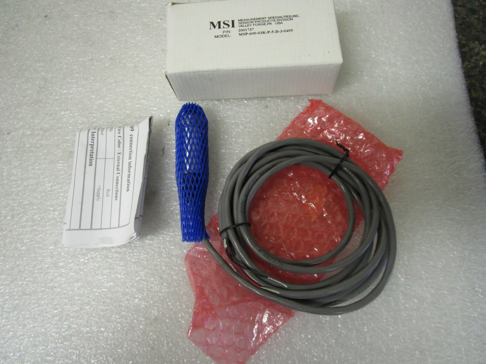 New! MSI Measurement Specialties Inc Sensor MSP-600-03K-P-5-D-3-0409 2001737