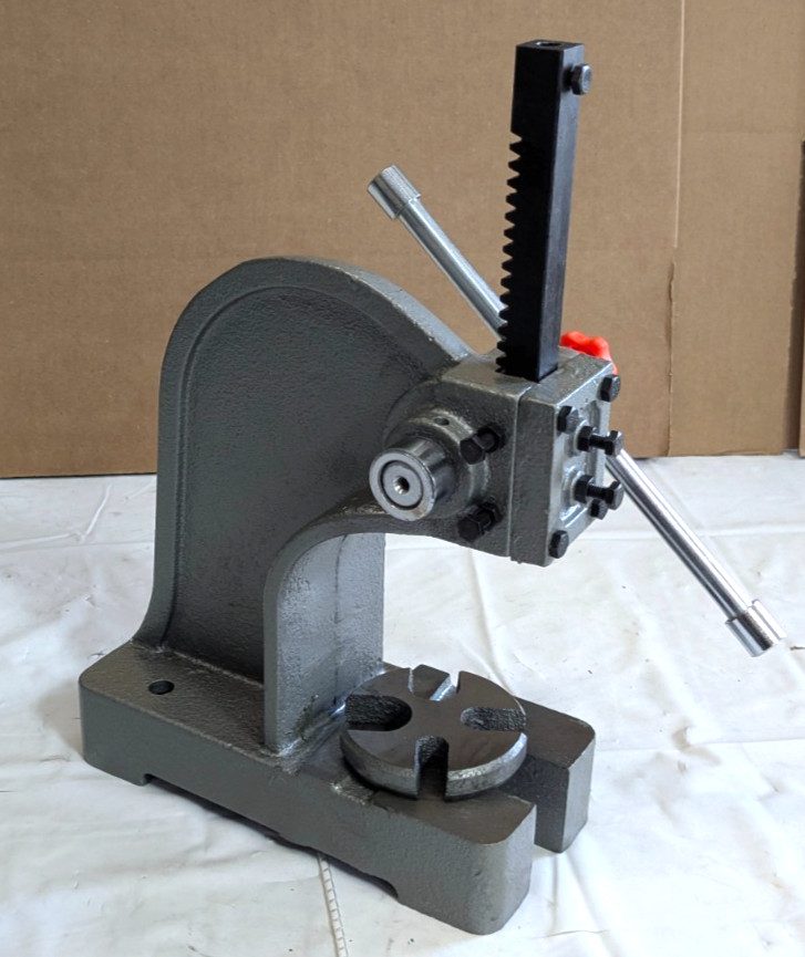 1/2 Ton Arbor Press – No. 0 – 3/4" Ram – 3-1/4" Throat – 7-1/2" S