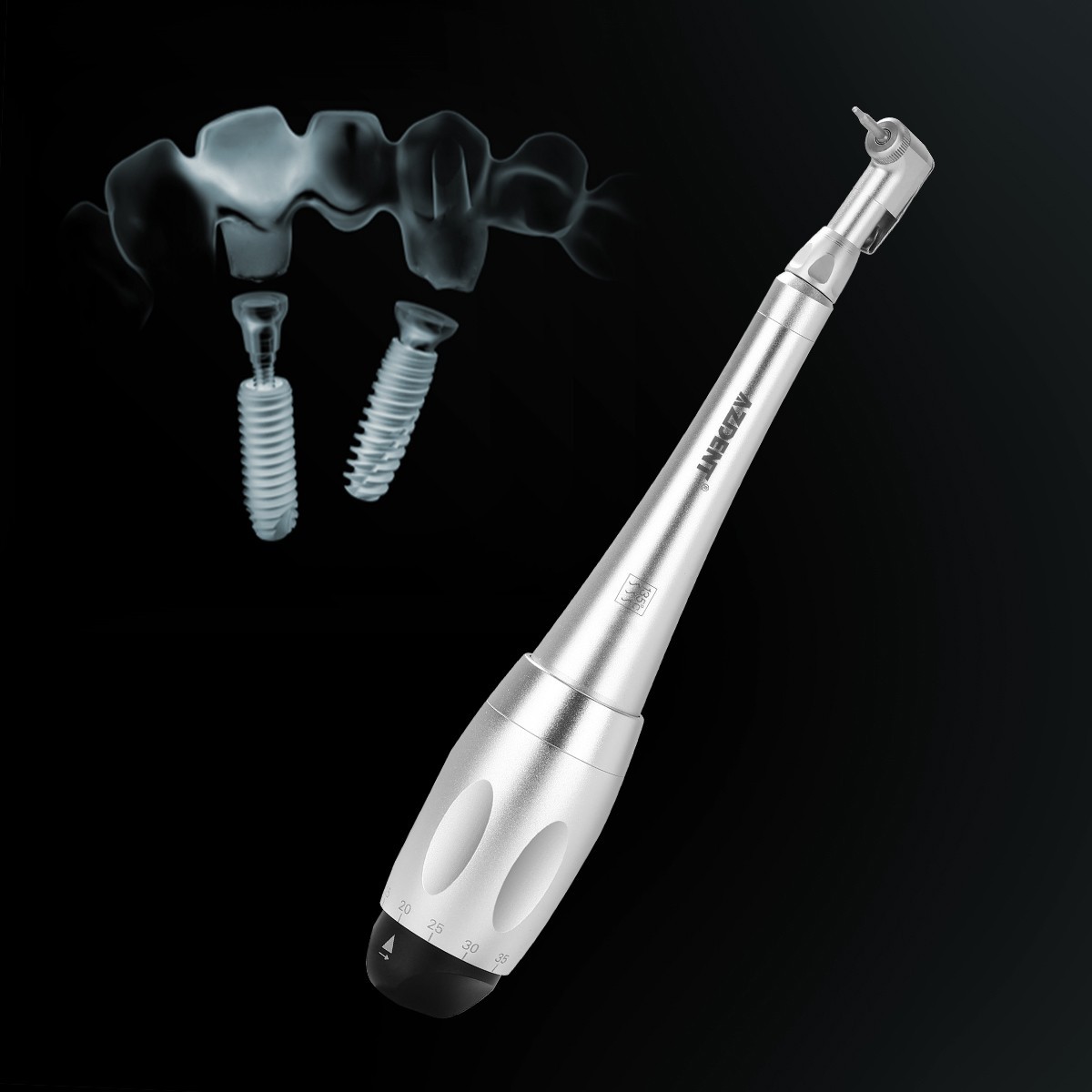 AZDENT Dental Universal Implant Kit Torque Wrench Contra Angle with 12 Drivers