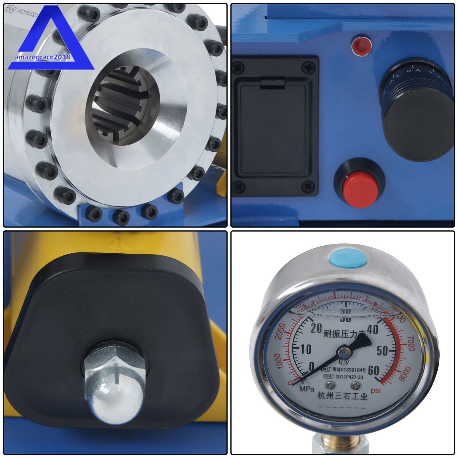 Hose Crimper High Pressure Hydraulic Hose Crimping Machine With 8 Sets Dies