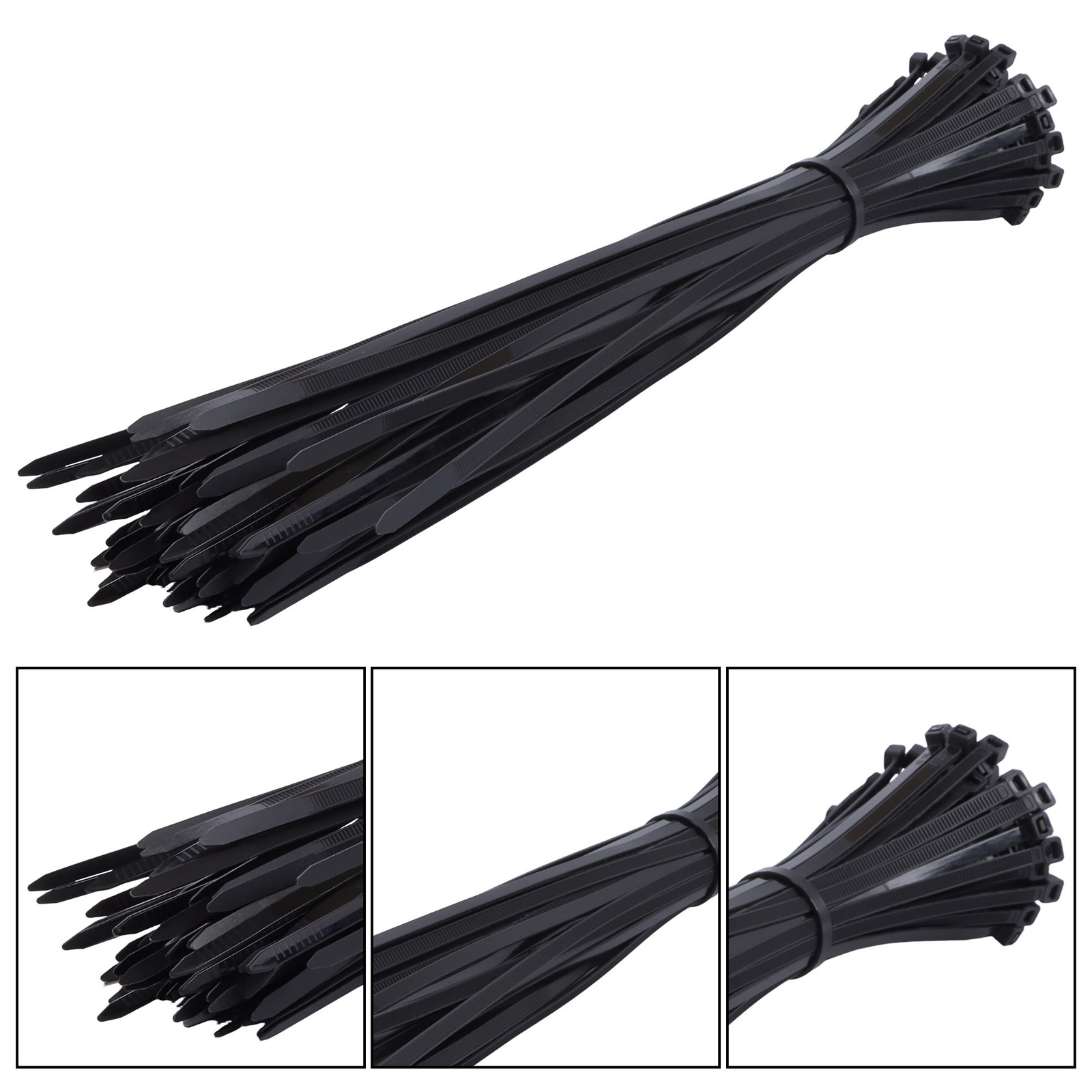 Zip Ties 1200pcs 14″ Heavy Duty 50lb Strength Self-Locking Nylon 0.18in Black