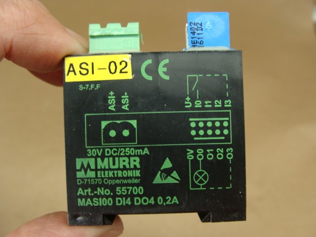 LOT OF 3 MURR ELEKTRONIK RELAYS D-71570 ART NO 55700 MASI00 DI14 DO4 0.2A 30VDC