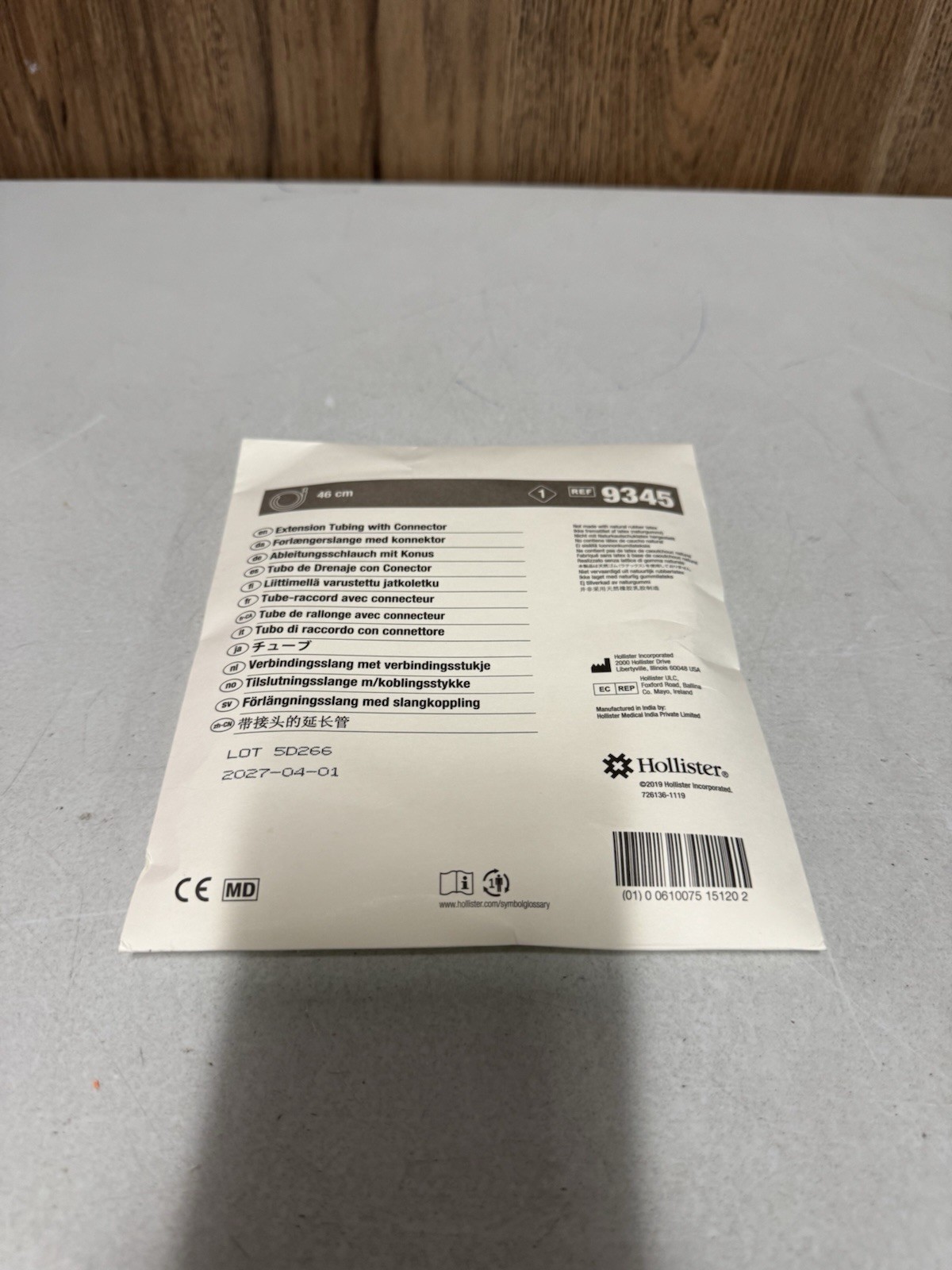 Hollister 9345 Extension Tubing w Connector 46cm Supply New