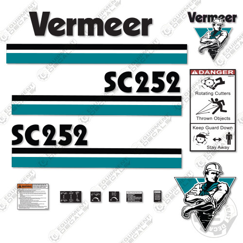 Fits Vermeer SC252 Decal Kit Stump Grinder – 7 YEAR OUTDOOR 3M VINYL!
