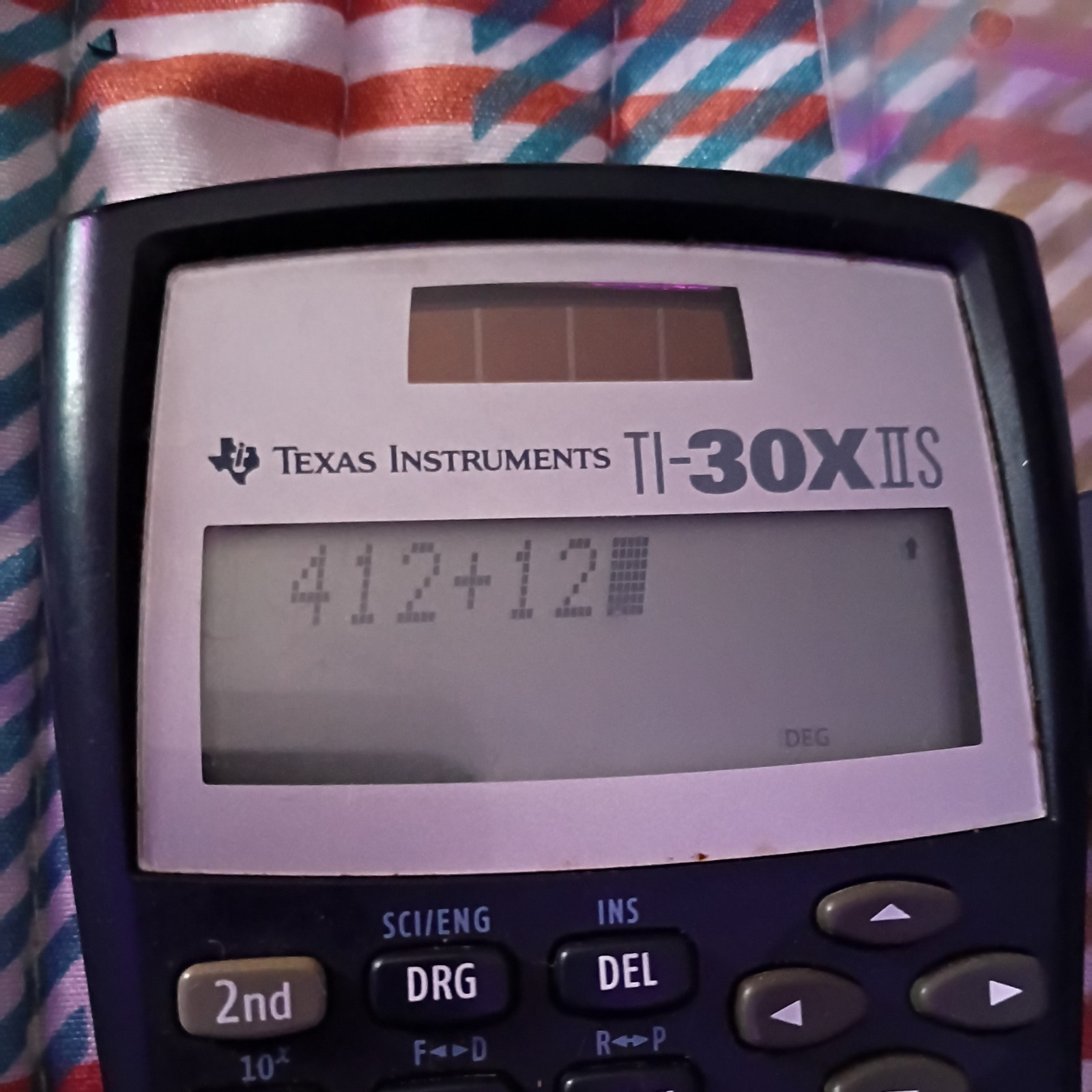 TI-30X IIS Solar Calculators Dark Blue Solar Calculator with case