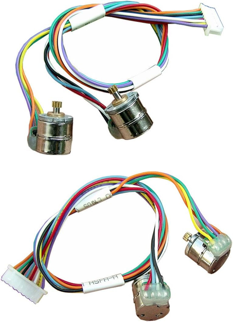 10 pair 8mm Micro Stepper Motor 2-Phase 4-Wire DC 5-6V with Connection line +gea