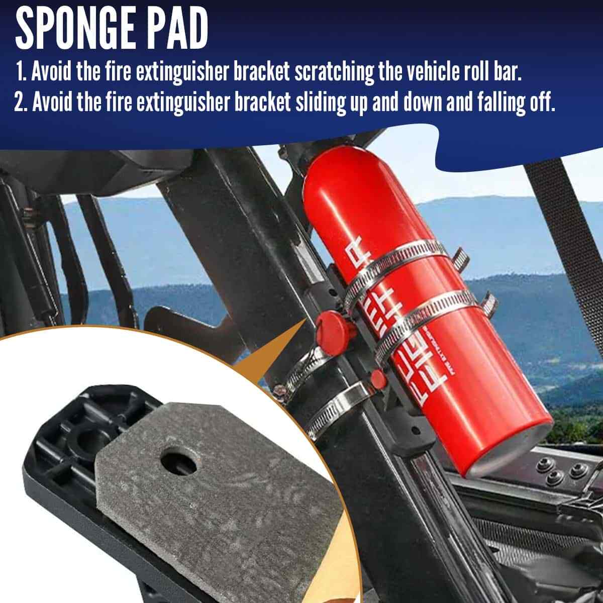 Car Fire Extinguisher Holder Mount Bracket Adjustable For Jeep Wrangler 07-2024