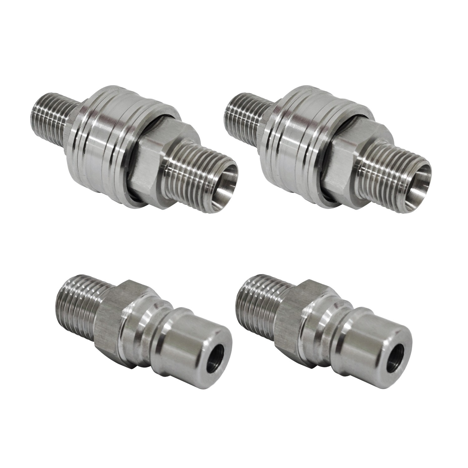 M16-M14 Hydraulic Attachment Fittings Quick Connect Adapters For Mini Excavator