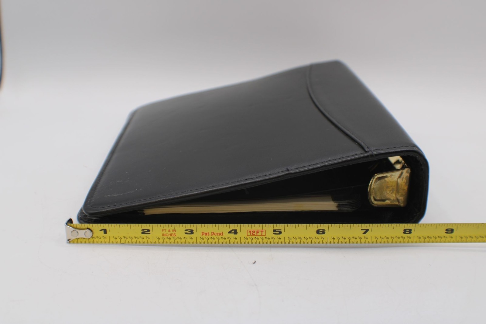Black Leather Franklin Quest Planner Organizer Planner 7-Ring Binder Card Slots