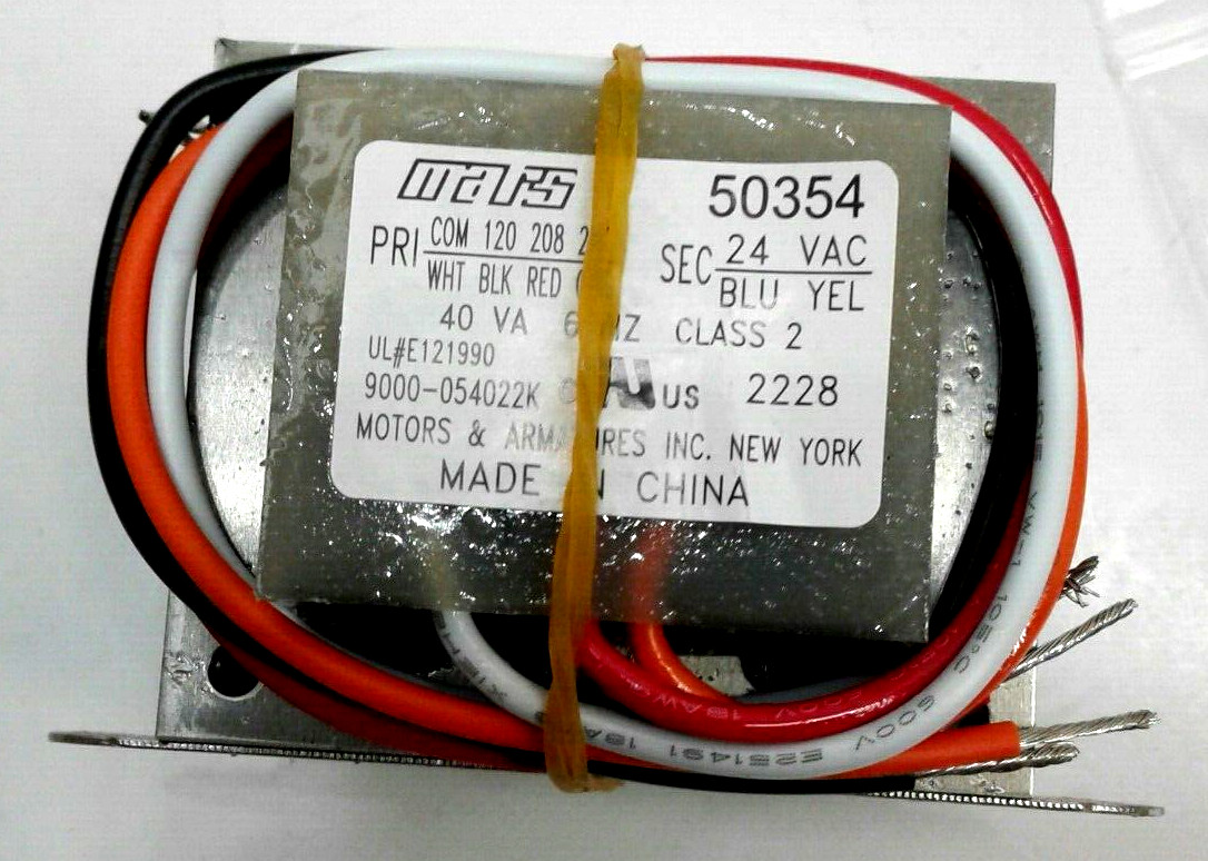 Mars 50354 40VA Control Transformer NEMA Class 2 120, 208, 240V 60Hz Foot Mount