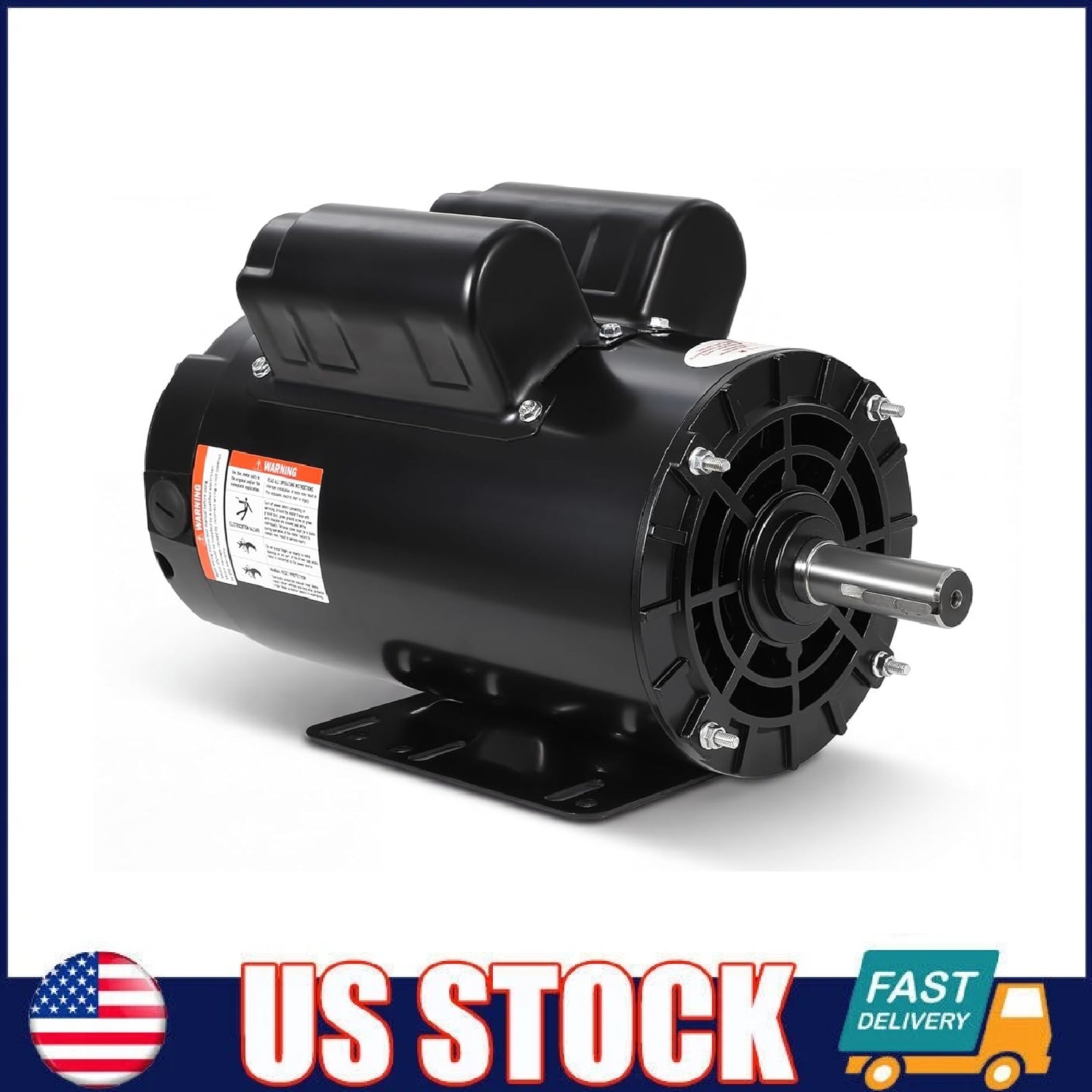 2/3/5 HP SPL Air Compressor Motor 230V 17.6A 56 Frame 3450RPM CW/CCW Rotation