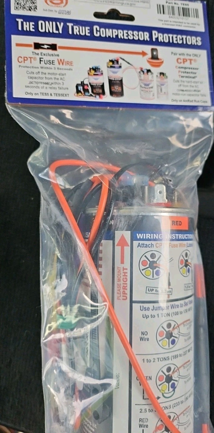 TES5 Turbo Universal Hard-Start , 2-Wire , Up to 330V , Up to 324 MFD by AmRad