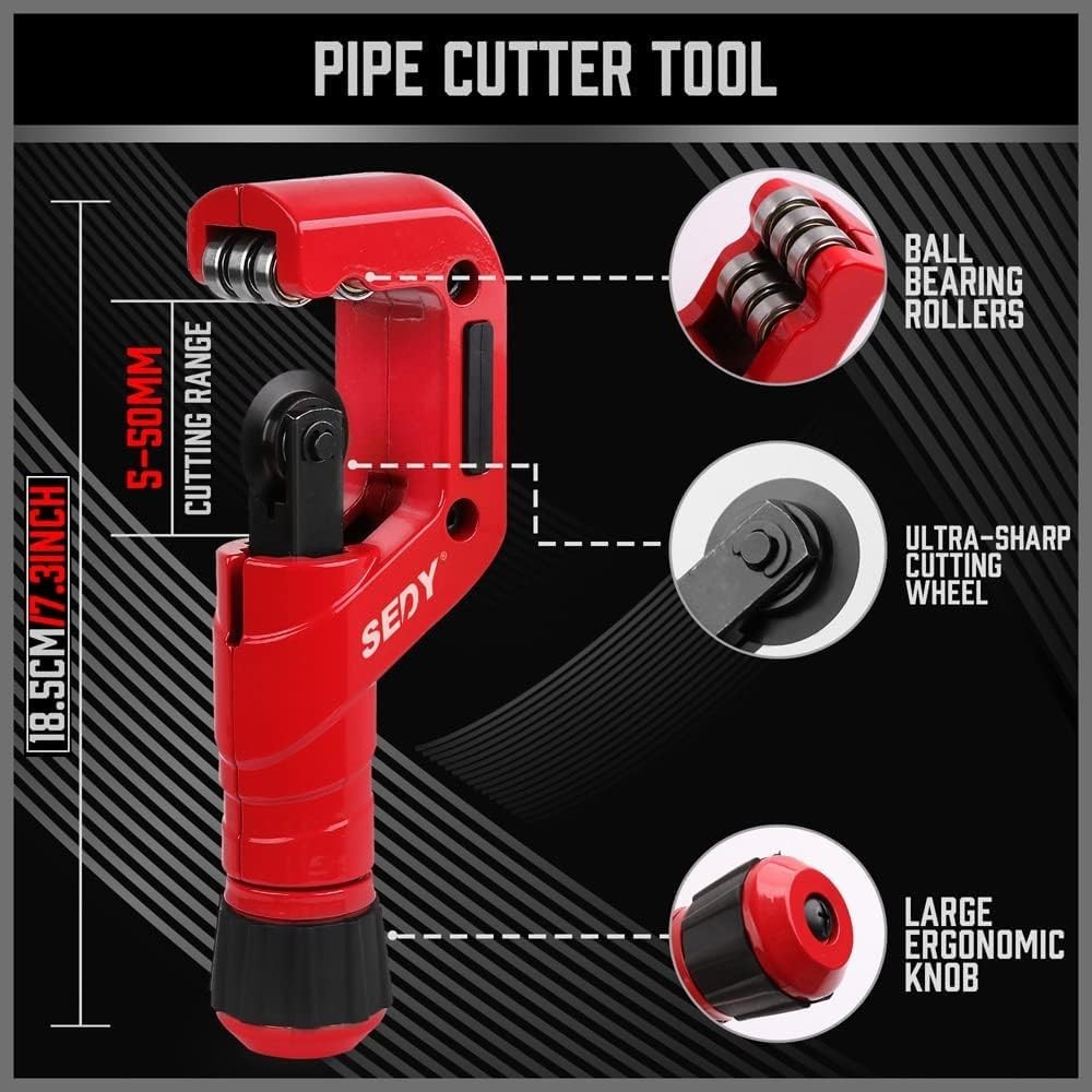 Ultimate Tube Cutter Set – Heavy Duty Pipe Cutter 3/6″-2″ OD, Mini Tube Cutte…