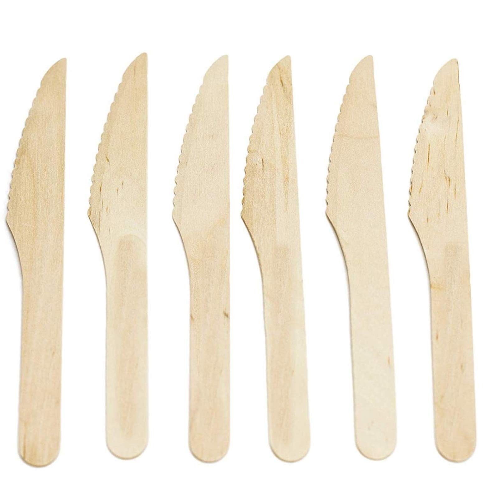 HUJI Wooden Knives – Disposable Wood Cutlery Silverware For Birthday Party Ev…
