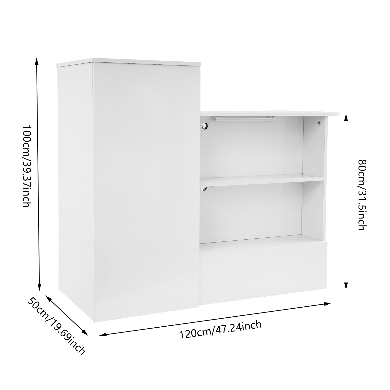 Office Reception Desk with Counter Salon Retail Checkout Counter Front Desk