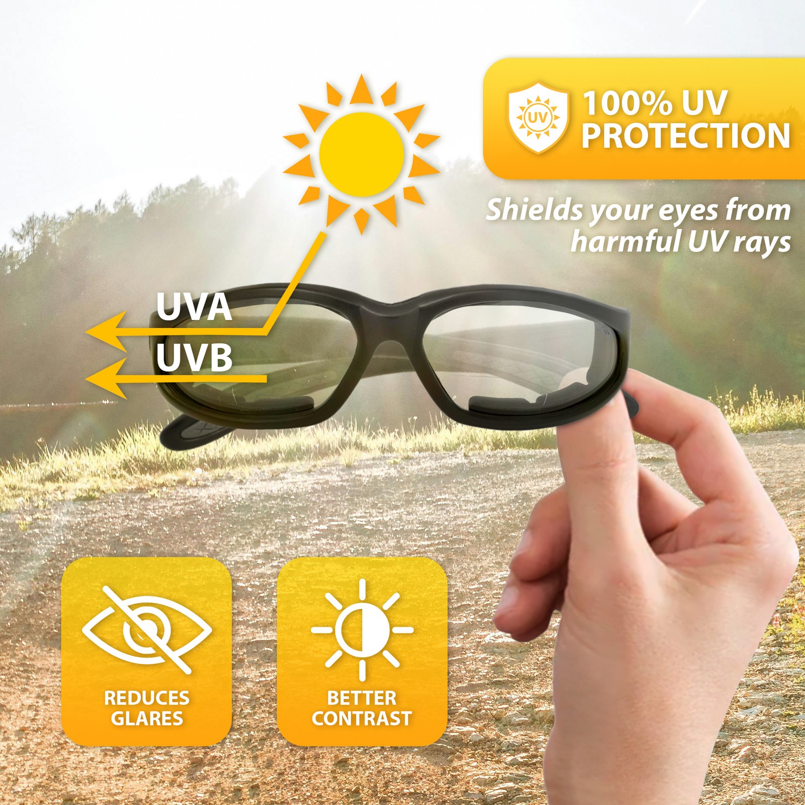2 1.5 Bifocal Global Vision Hercules Anti-fog Safety Glasses 1 Clear 1 Smoke