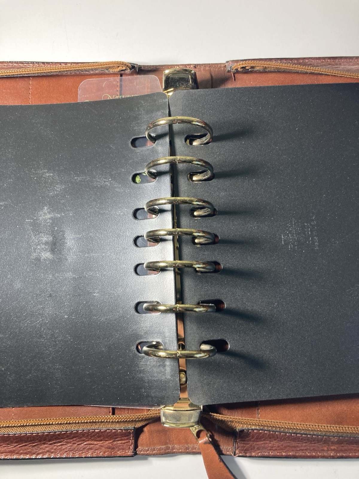 Vtg Franklin Quest Classic Zip Planner 7 R Binder Genuine 1/2 Deer Skin Leather
