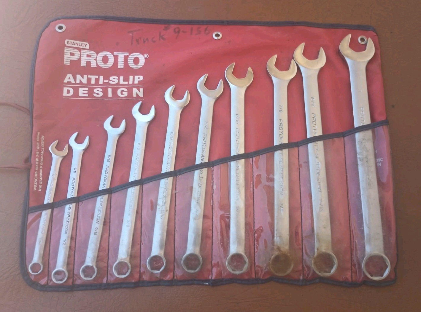 Proto 10pc Anti-Slip Design 6 Point Combination Wrench Set SAE 7/16″ to 1″ USA