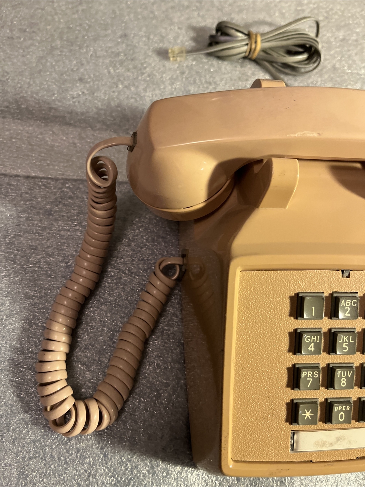 ITT RFC-SLT Light Beige Vintage Push-button Dial Defense Telephone (Tested)
