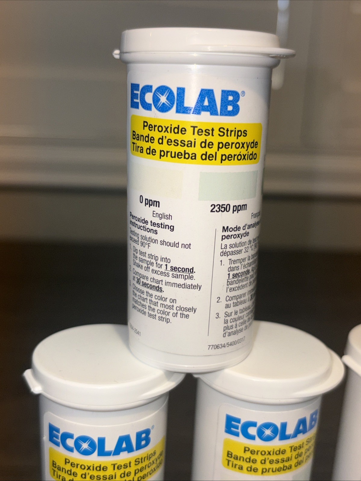Ecolab Peroxide Test Strips 9264-2541 Kay 767172-00 New