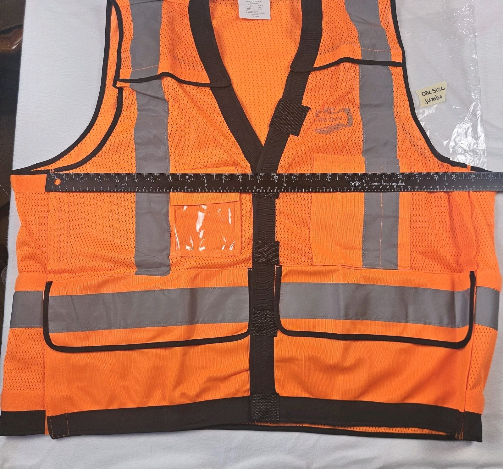 Lot 3 ORR Safety ANSI Class 2 Type R Hi Vis Orange Mesh Safety Vest Big & Tall