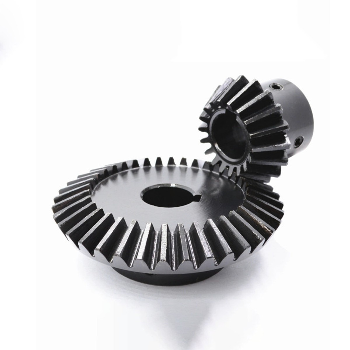 Bevel Gear 1/1.5/2 Mod 15-40 Teeth 1:2 Transmission Gears Bevel Teeth 90° Steel