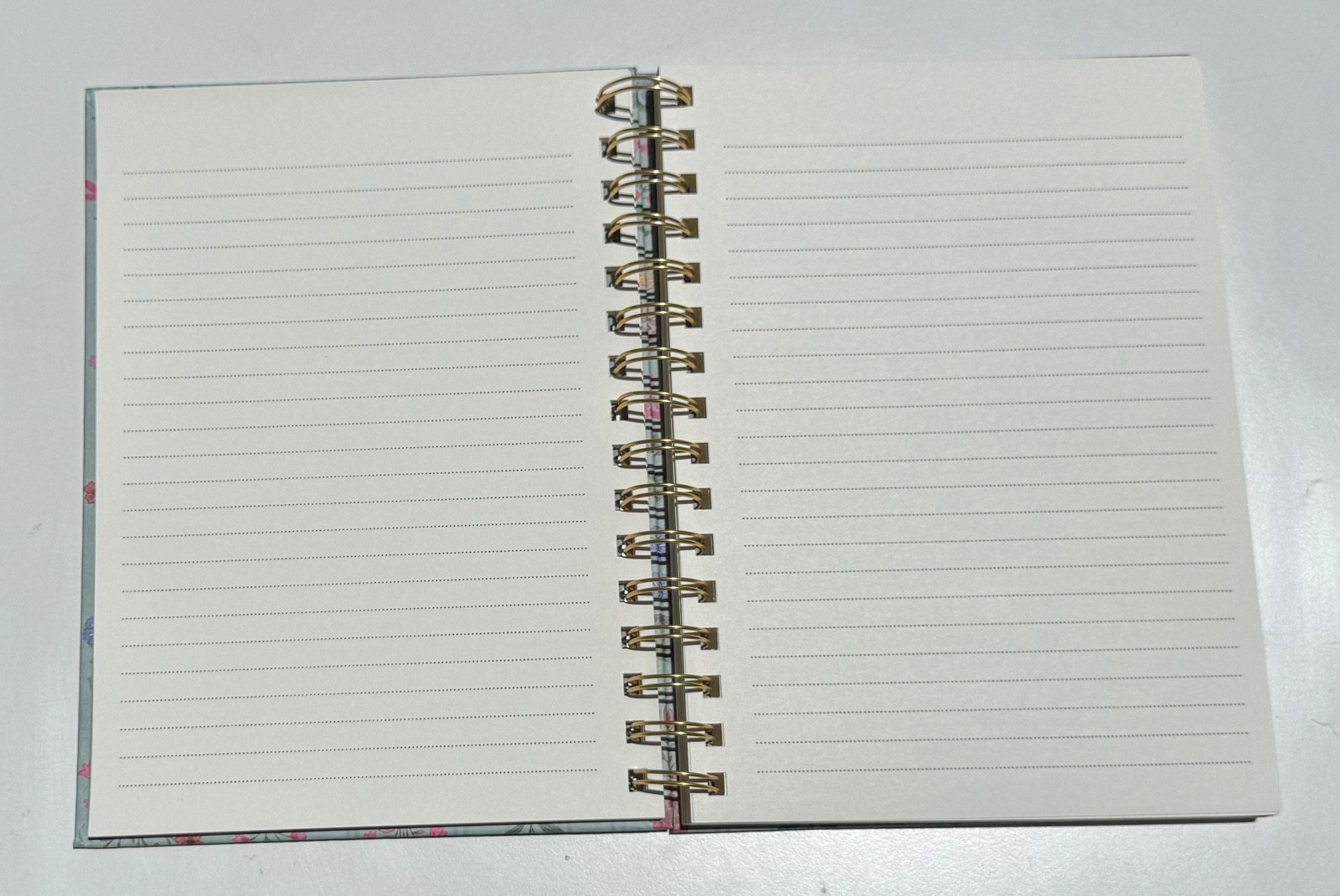 Clementine Twin Wire Hard Cover Spiral Journal Notebook Floral Blue «Notes»